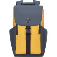 Delsey Securflap Mochila de negocios Bloqueo RFID 45 cm Compartimento para el portátil amarillo