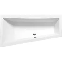 Hak Bañera asimétrica Polysan ANDRA L, 180x90x45 cm, lado izquierdo, color blanco