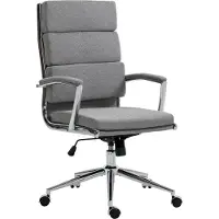 CLP Silla de oficina Cleveland I Silla de escritorio ergonómica I Regulable en altura con función de inclinación I Silla de dirección con reposabrazos, color: gris, material: tela