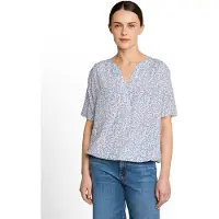 Tom Tailor Blusa azul oscuro / blanco