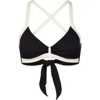 Seafolly - Band Wave Fit Trim Front Bralette - Parte superior de bikini size 32, negro