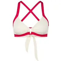 Seafolly - Band Wave Fit Trim Front Bralette - Parte superior de bikini size 36, blanco