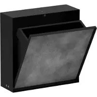 Hansgrohe XtraStoris Rock, cubo de basura empotrado con puerta azulejable, dimensiones 300/300/100, color mate