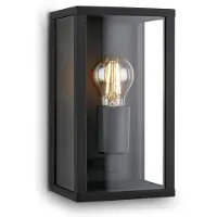 Briloner LUANDA: Lámpara de pared exterior, protección contra salpicaduras IP44, diseño retro, casquillo E27, color , dimensiones 26 x 14 x 13,5 cm