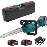 OEM Sierra de cadena eléctrica, motor sin escobillas, funcionamiento inalámbrico, baterías Blue-2