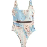 Next Traje de baño crema / azul claro / chocolate