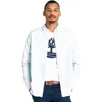 Timberland Oxford Striped Shirt Skyway Talla: XXL | Camisas Casuales Outlet | Hombre
