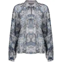 Geisha Blouse Blue/silver Talla: L | Manga Larga Outlet | Mujer | Azul