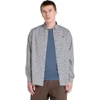 Timberland Stretch Poplin Gingham Shirt Chocolate Brown Talla: S | Camisas Casuales Outlet | Hombre | Marrón