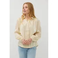 Esqualo Blouse Gathering Changeant Champagne Talla: 40 | Manga Larga Outlet | Mujer | Blanco