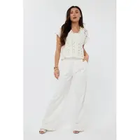 Esqualo Trousers Wb Pleat Off White Talla: 34 | Pantalones Formales Outlet | Mujer | Blanco