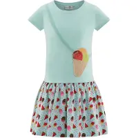 Happy girls Vestido aqua / verde claro / albaricique / frambuesa