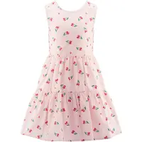 Happy girls Vestido verde / rosa / rojo