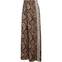 Adidas Originals Pantalón 'SATIN SNAKE PRINT WIDE LEG TRACK' beige claro / beige oscuro / marrón claro