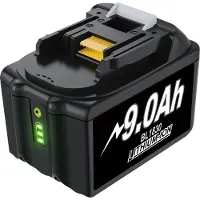 StarTech.com Batería BL1830 para Makita, 18V, 18650, de iones de litio, recargable, compatible con la serie BL1860, 9.0A, color dorado