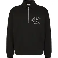 Calvin Klein Long Sleeve Double Knit Rib Logo Black Talla: S | Jerséis Outlet | Hombre | Negro