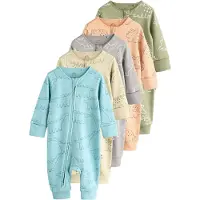 Next Pijama azul oscuro / amarillo claro / gris / verde / naranja claro