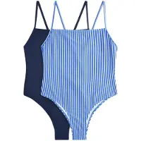 The Set Traje de baño navy / azul claro / blanco