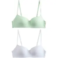 Next Sujetador 'Ultimate Comfort' verde claro / blanco