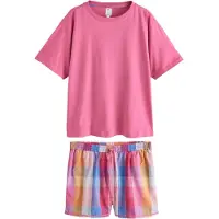 Next Pijama de pantalón corto azul / lila / naranja / rosa