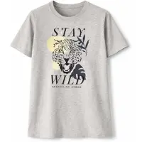 LEAFLETIC Camiseta 'Women’s Short Sleeve T-Shirt' gris claro