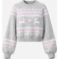 LEAFLETIC Jersey 'Women’s Pullover Sweater' gris claro