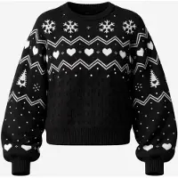 LEAFLETIC Jersey 'Women’s Pullover Sweater' negro