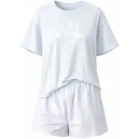 LEAFLETIC Pijama de pantalón corto 'Women’s Nightwear set' azul claro
