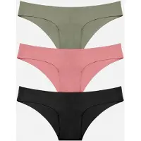 LEAFLETIC Panti 'Women’s Low Rise Hipsters Brief' caqui / rosa / negro