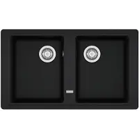 Franke , lavabo empotrado BFG 620-86, material Fragranit, color negro mate