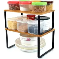 OEM Estante para hierbas de bambú, color , apilable y ampliable
