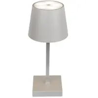 HAC24 Lámpara de mesa con función táctil, luz blanca cálida, conexión USB, lámpara de noche gris, recargable, con regulador de intensidad, lámpara de escritorio, regulable
