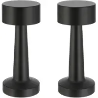 HAC24 Lámpara de mesa de metal, color , con función táctil, 3 tonos de luz blanca, con puerto USB, recargable, con regulador de intensidad, ideal para escritorio o mesita de noche