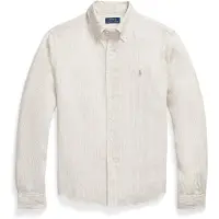 Ralph Lauren Camisa camelo / blanco