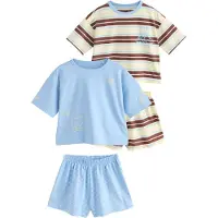 Next Pijama marfil / azul cielo / chocolate