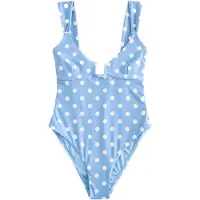 Next Traje de baño azul cielo / blanco