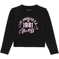 GUESS Camiseta rosa / negro