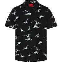 HUGO Camisa 'Ellino' negro / blanco