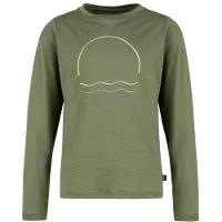 Stoic - Kid's Merino155 LaholmSt. Print L/S - Camiseta de merino size 164, oliva