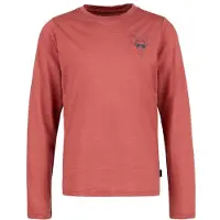 Stoic - Kid's Merino155 LaholmSt. Print L/S - Camiseta de merino size 140, rojo/fucsia