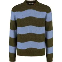 Shiwi Pike Relaxed Fit Wave Pullover Green Blue Wave Talla: XXL | Jerséis Outlet | Hombre | Azul