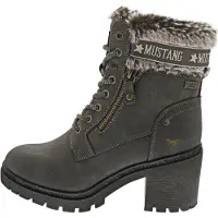 Mustang Botines con cordones 'Leila' marrón oscuro