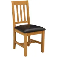 vidaXL Silla de comedor VENLO, 2 unidades, madera maciza de roble, color