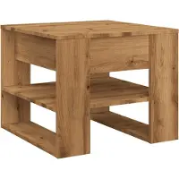 Syfax Mesa de centro madera de ingeniería roble artisan 55,5x55x45 cm