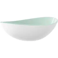 Syfax Lavabo de vidrio templado blanco 54,5x35x15,5 cm