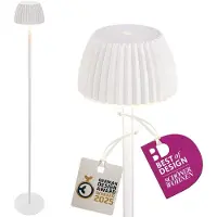 Briloner Lámpara de pie LED recargable sin cables, regulable, para sala de estar