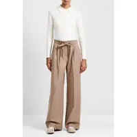 French Connection Ferri Flannel Wide Leg Trsr Camel Talla: 16 | Pantalones Formales Outlet | Mujer | Marrón