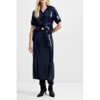 French Connection Hannah Sequin Midi Skirt Navy Talla: XL | Faldas Midi Outlet | Mujer | Azul