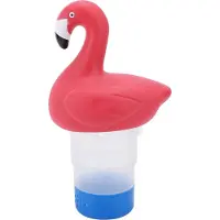 Gistuch Cl2 Floater Flamingo para tabletas de 3 pulgadas, ideal para spas, jacuzzis y piscinas; dispensador de cloro mini plegable