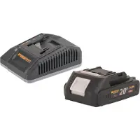 Procraft Starter Pack C20/6.5 Cargador rápido 20 V 6,5 A + 1 batería 20/2A 2,0 Ah